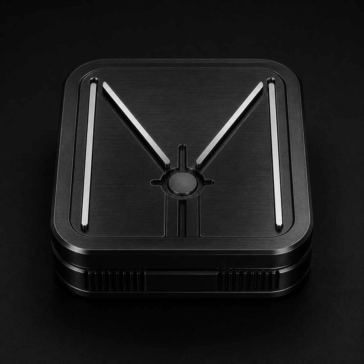 Abstract black-and-white relay sculpture for the Mutilprotocol Open Relay collection